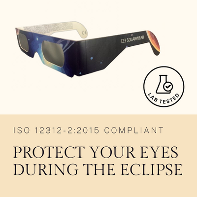50 Pack - Premium Solar Eclipse Glasses - ISO 12312-2:2015 Compliant - 123 Solarwear