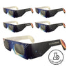 5 Pack - Premium Solar Eclipse Glasses - ISO 12312-2:2015 Compliant - 123 Solarwear